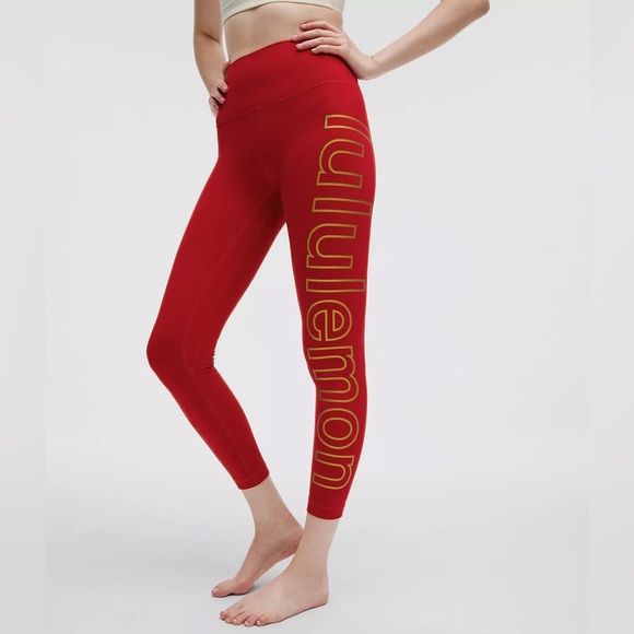 Lululemon Lunar New Year Align NWT High-Rise Pant 25” Dark Red - Picture 7 of 7